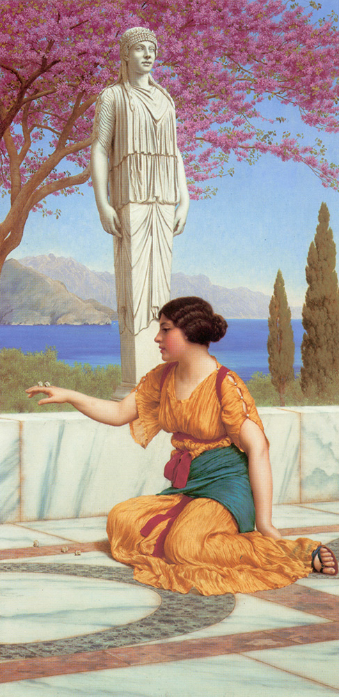 John William Godward Ancient Pastimes oil painting reproduction