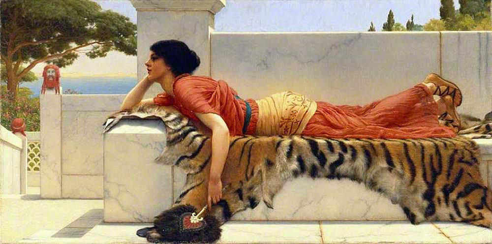 John William Godward Expectation oil painting reproduction