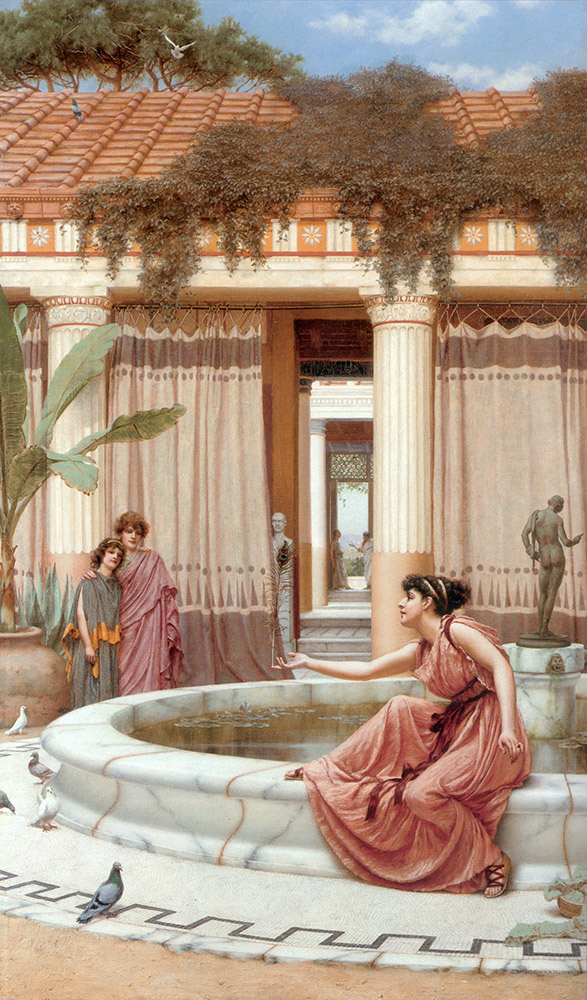 John William Godward Innocent Amusements oil painting reproduction