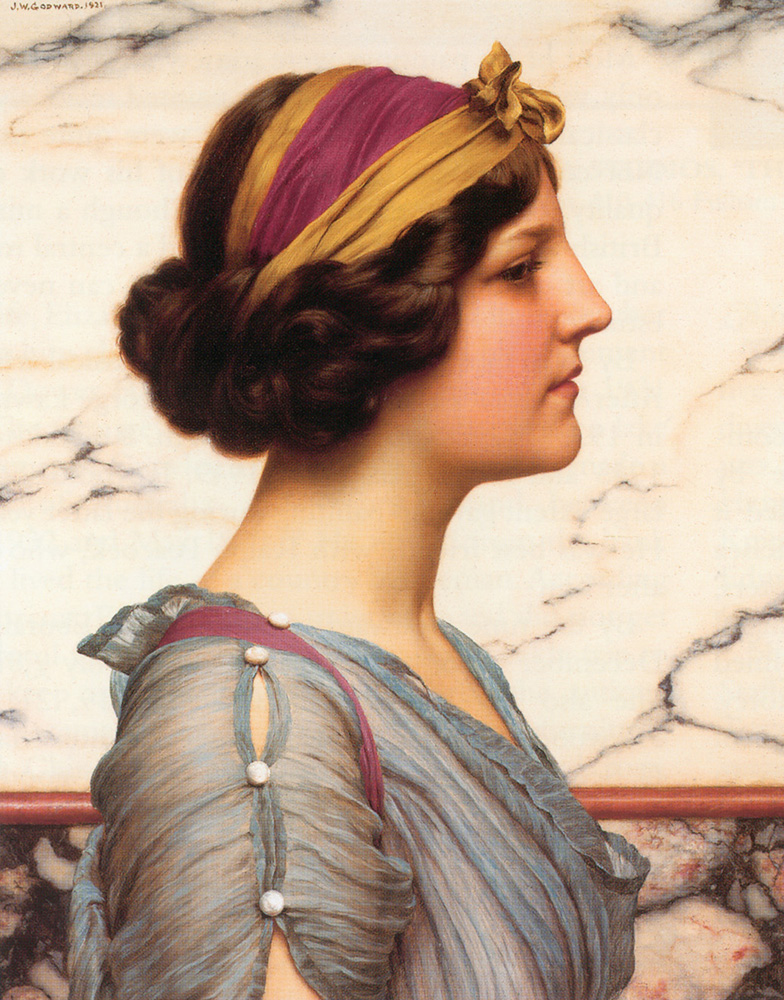 John William Godward Megilla 1921 oil painting reproduction