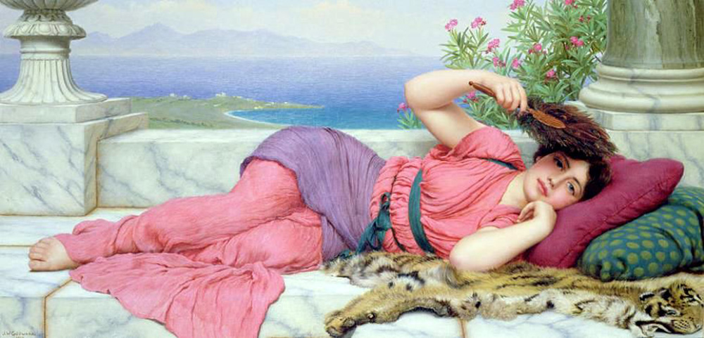 John William Godward Noonday Rest oil painting reproduction