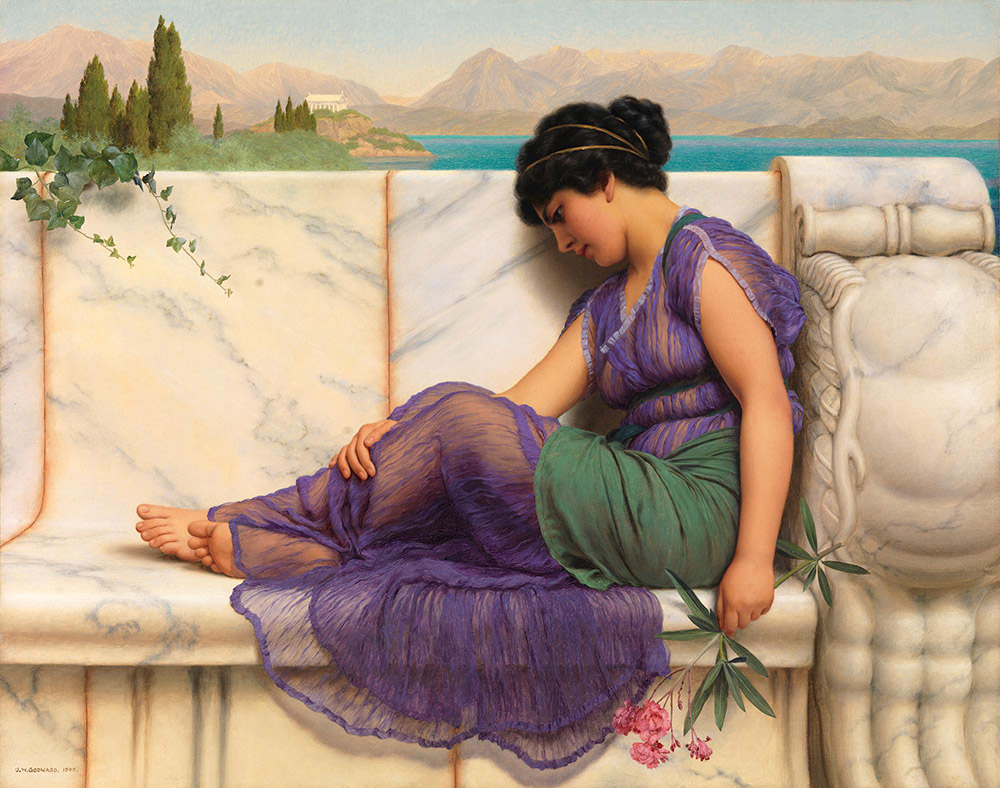 John William Godward Summer Idleness oil painting reproduction