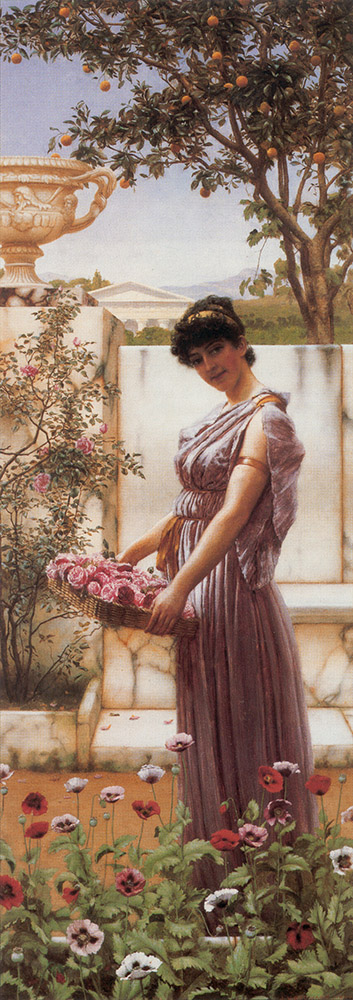 John William Godward The Flowers of Venus oil painting reproduction
