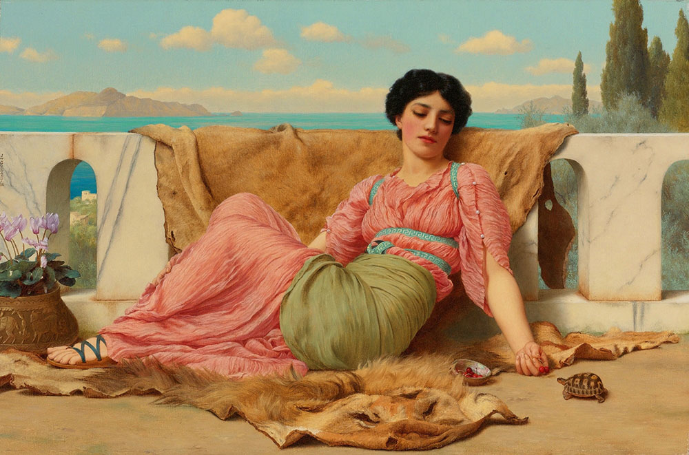 John William Godward The Quiet Pet oil painting reproduction