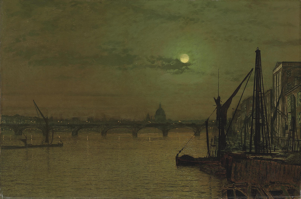 John Atkinson Grimshaw Waterloo Bridge, London, Looking East, 1883 oil painting reproduction