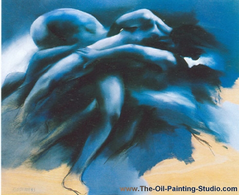 Modern Art - Nude - Mythology VI painting for sale Gas3