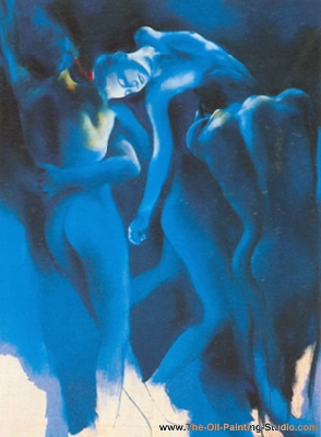 Modern Art - Nude - Mythology VII painting for sale Gas4