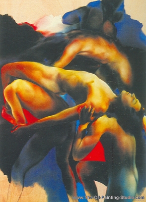 Modern Art - Nude - Mythology X painting for sale Gas5