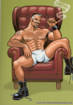 Gay Art - Cigar painting for sale Gay1