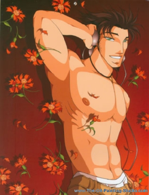 Gay Art - Flowers painting for sale Gay15