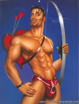 Gay Art - Cupid painting for sale Gay22