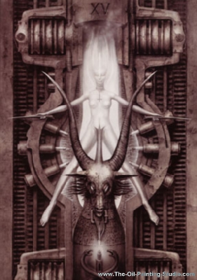 H.R. Giger Baphomet oil painting reproduction