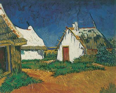 Vincent Van Gogh Three Cottages in Saintes-Maries-de-la-Mer oil painting reproduction