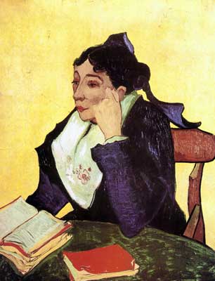 Vincent Van Gogh L'Arlesienne Madame Ginoux with Books oil painting reproduction