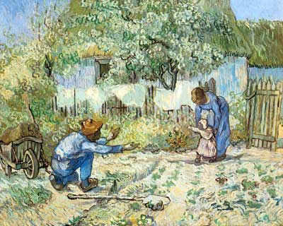 Vincent Van Gogh The First Steps -Thick Impasto Paint oil painting reproduction
