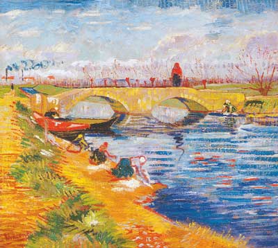 Vincent Van Gogh The Gleize Bridge (Thick Impasto Paint) oil painting reproduction