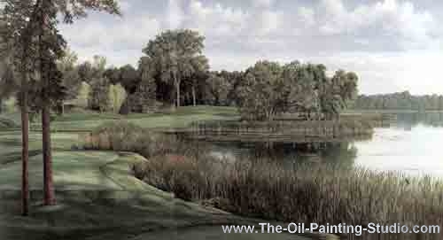 Sports Art - Golf Art - Hazeltine painting for sale Golf12