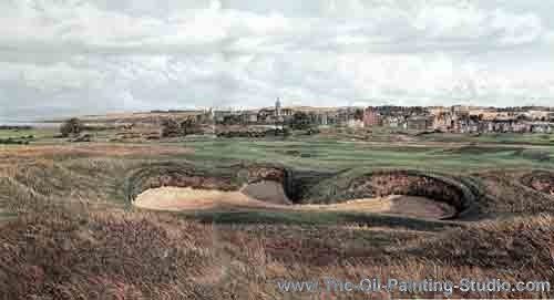 Sports Art - Golf Art - St Andrews painting for sale Golf17