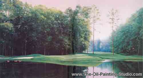 Sports Art - Golf Art - 12 th Hole Duke painting for sale Golf21