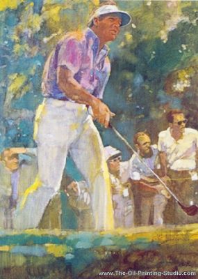 Sports Art - Golf Art - Arnold Palmer painting for sale Golf6