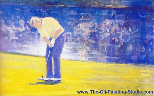 Sports Art - Golf Art - Jack Nicklaus painting for sale Golf7