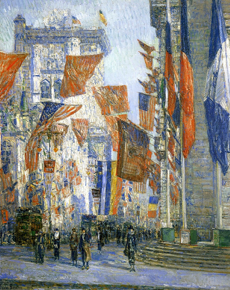 Frederick Childe Hassam Avenue of the Allies 02, 1918 oil painting reproduction