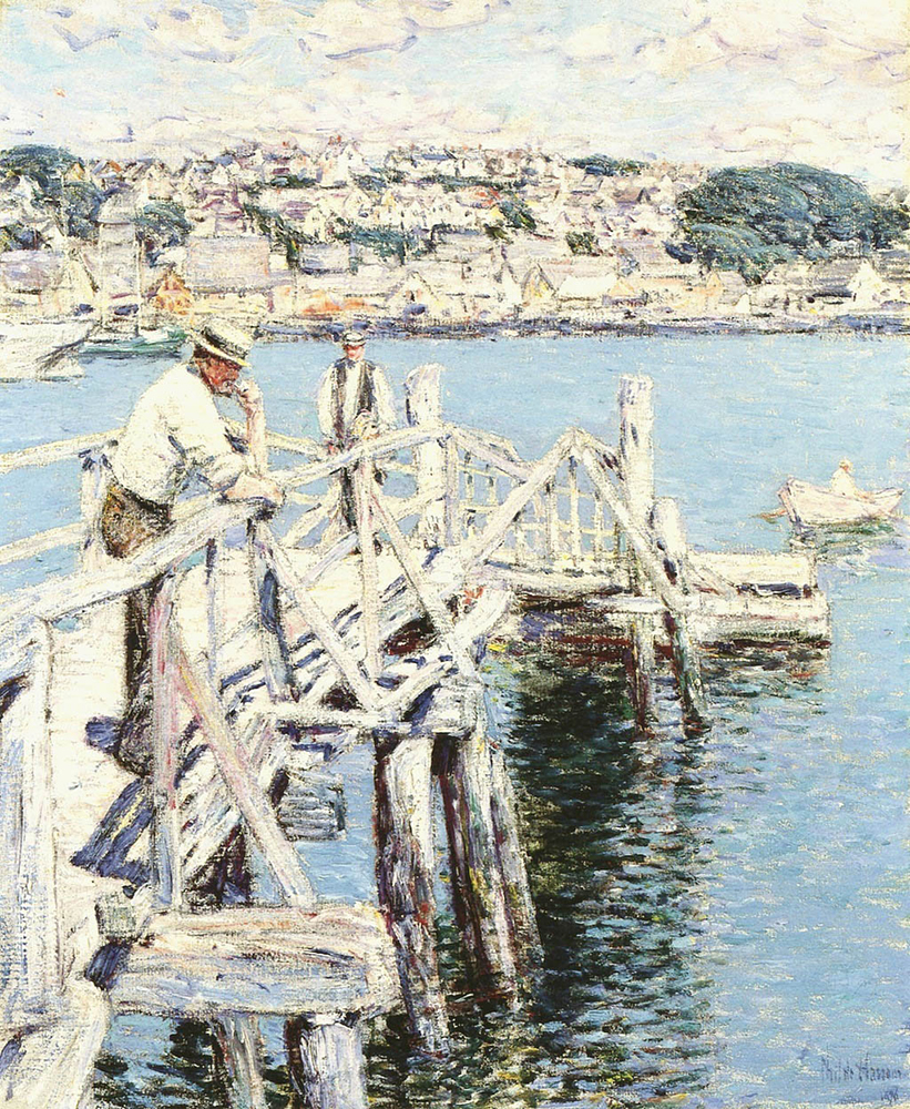 Frederick Childe Hassam Dock Scene, Gloucester, 1896 oil painting reproduction