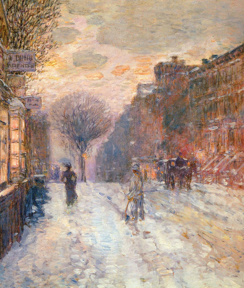 Frederick Childe Hassam Early Evening, After Snowfall, 1906 oil painting reproduction