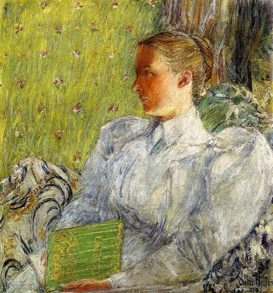 Frederick Childe Hassam Edith Blaney (Mrs. Dwight Blaney), 1894 oil painting reproduction