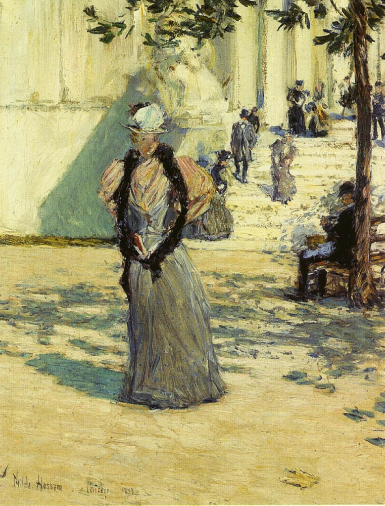 Frederick Childe Hassam Figures in Sunlight, 1893 oil painting reproduction