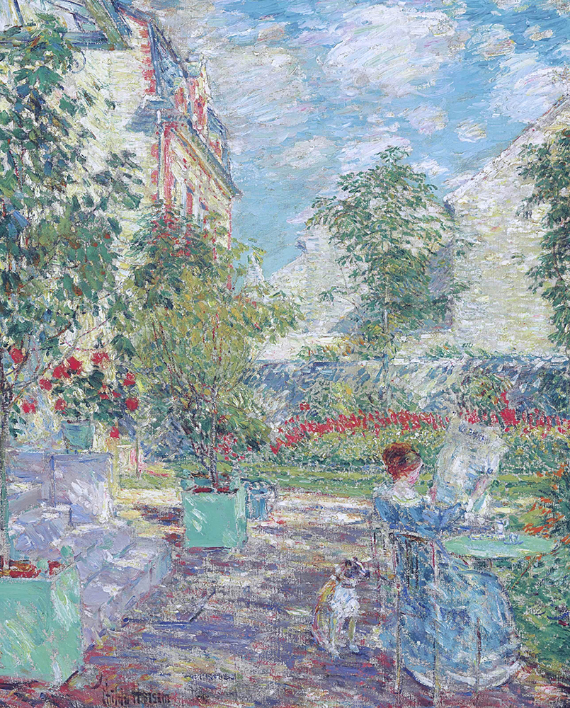 Frederick Childe Hassam In a French Garden, 1907 oil painting reproduction