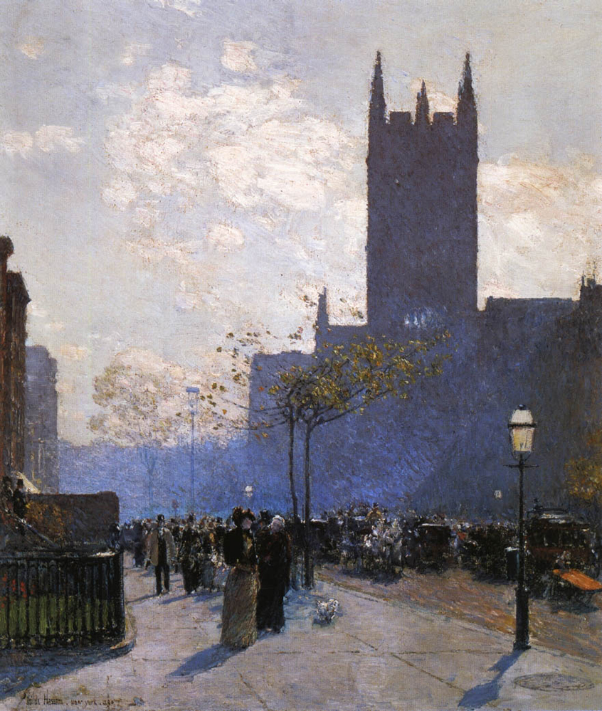 Frederick Childe Hassam Lower Fifth Avenue, 1890 oil painting reproduction