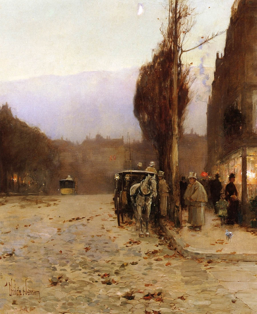 Frederick Childe Hassam Paris at Twilight, 1887 oil painting reproduction