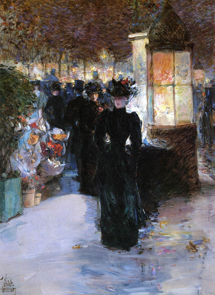 Frederick Childe Hassam Paris Nocturne, 1889 oil painting reproduction