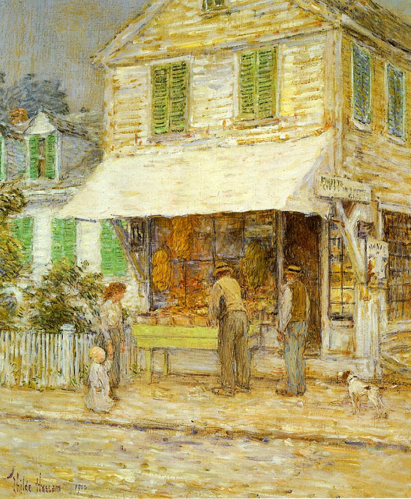 Frederick Childe Hassam Provincetown Grocery Store, 1800 oil painting reproduction