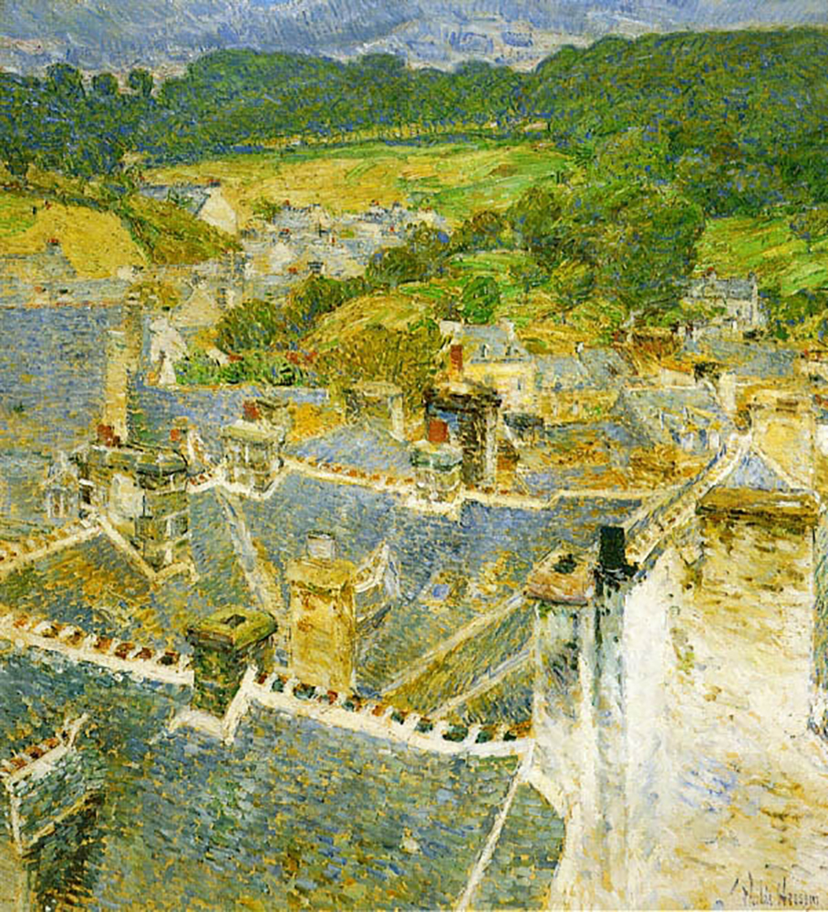 Frederick Childe Hassam Rooftops, Pont-Aven, 1897 oil painting reproduction