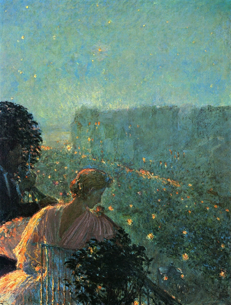Frederick Childe Hassam Summer Evening, Paris, 1889 oil painting reproduction