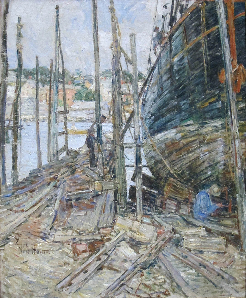 Frederick Childe Hassam The Caulker, 1898 oil painting reproduction