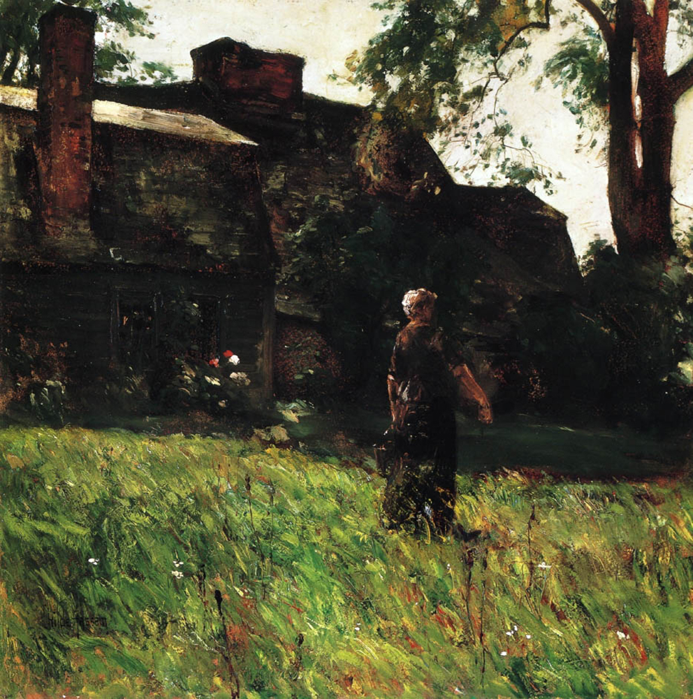 Frederick Childe Hassam The Old Fairbanks House, Dedham, Massachusetts, 1884 oil painting reproduction