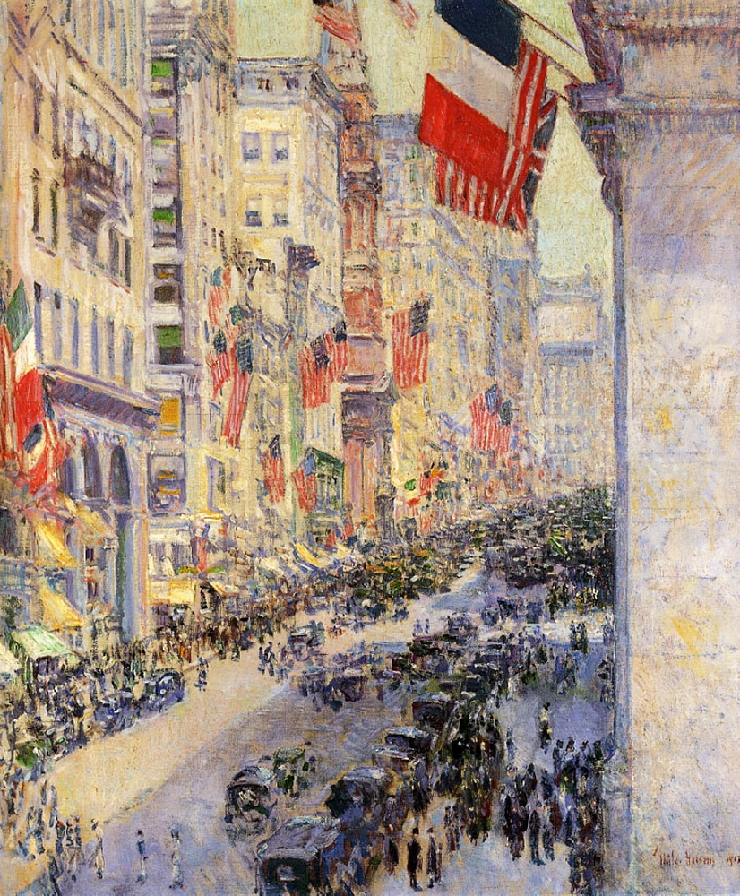 Frederick Childe Hassam Up the Avenue from Thirty-Fourth Street, 1917 oil painting reproduction