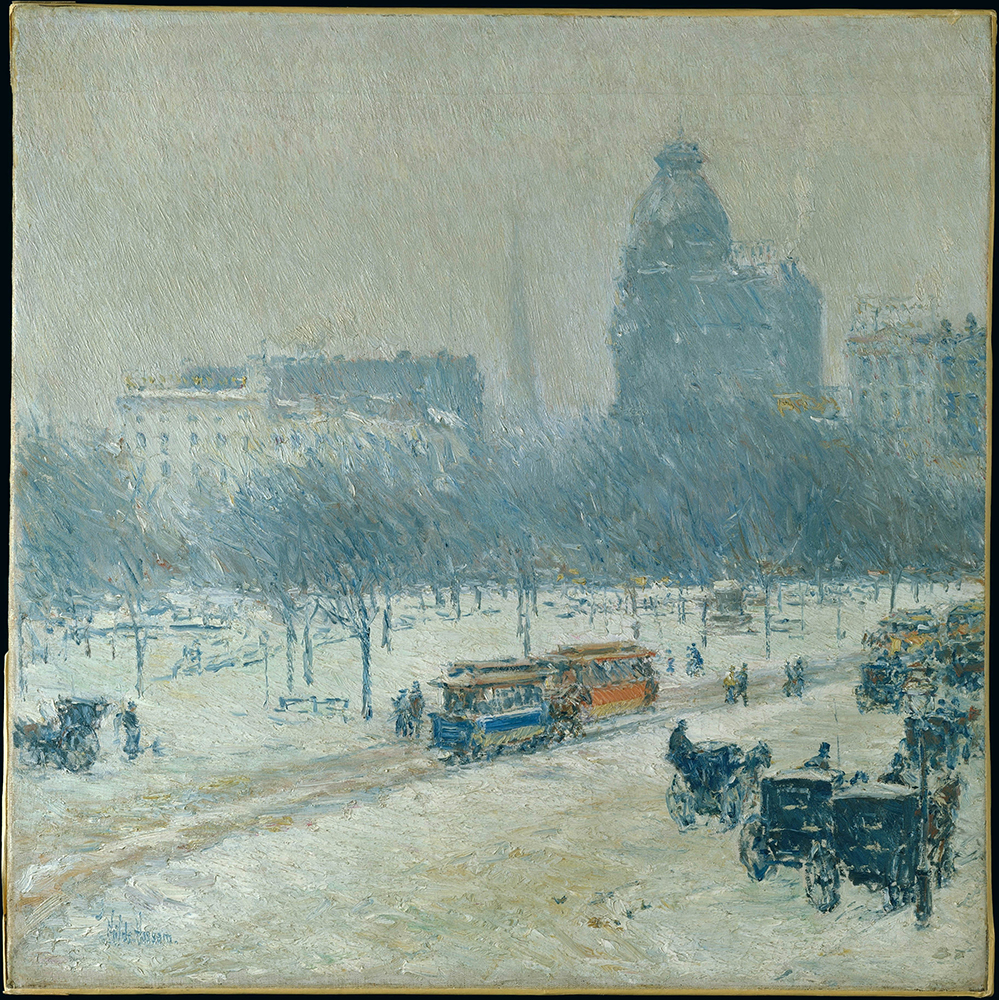 Frederick Childe Hassam Winter in Union Square, 1889-90 oil painting reproduction