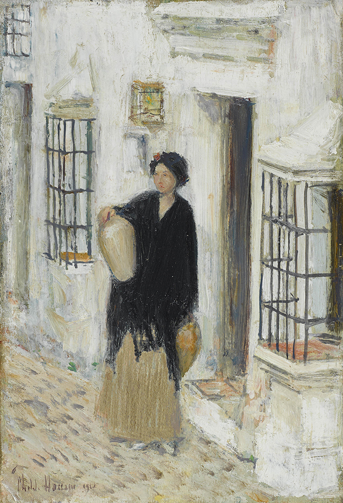 Frederick Childe Hassam Woman in a Doorway, 1910 oil painting reproduction