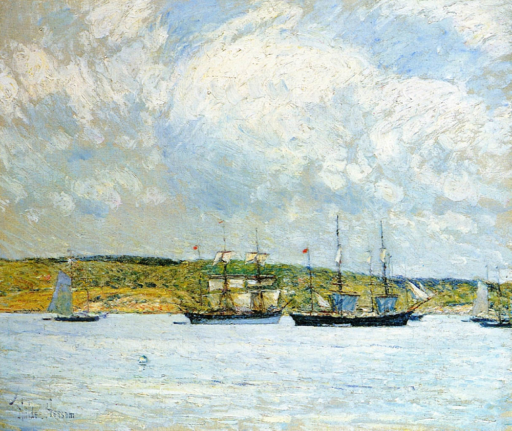 Frederick Childe Hassam A Parade of Boats, 1894-95 oil painting reproduction