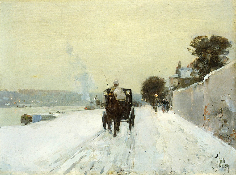 Frederick Childe Hassam Along the Seine, 1887 oil painting reproduction