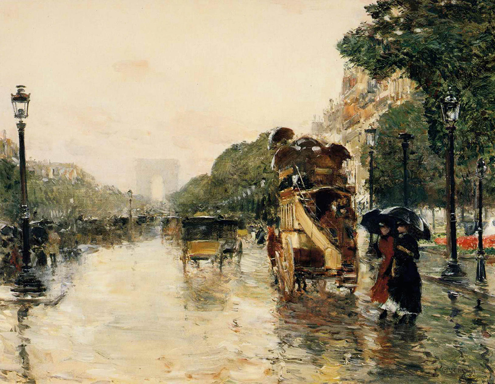 Frederick Childe Hassam Champs Elysees, Paris, 1889 oil painting reproduction