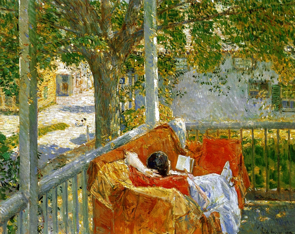 Frederick Childe Hassam Couch on the Porch, Cos Cob, 1914 oil painting reproduction