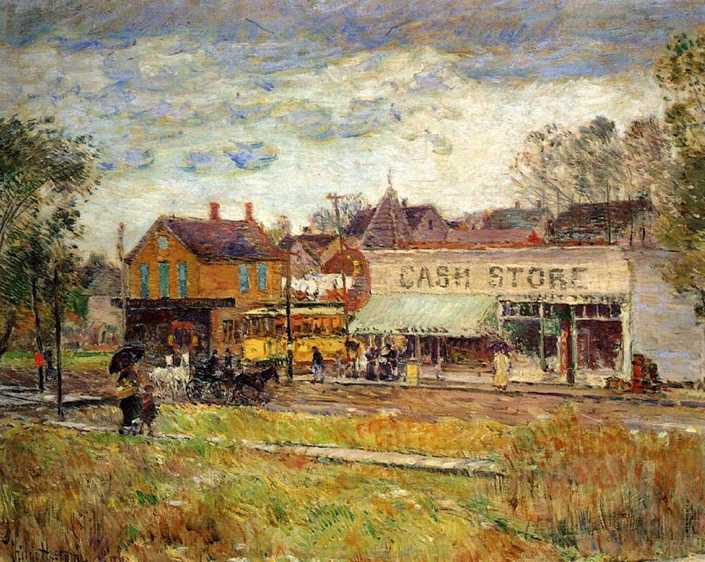 Frederick Childe Hassam End of the Trolley Line, Oak Park, Illinois, 1893 oil painting reproduction
