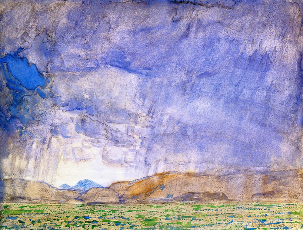 Frederick Childe Hassam Thunderstorm on the Oregon Trail, 1908 oil painting reproduction