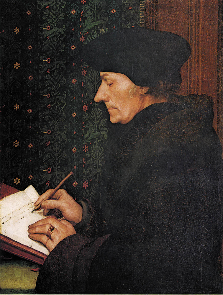 Hans Holbein the Younger Portrait of Erasmus of Rotterdam. 1523 oil painting reproduction