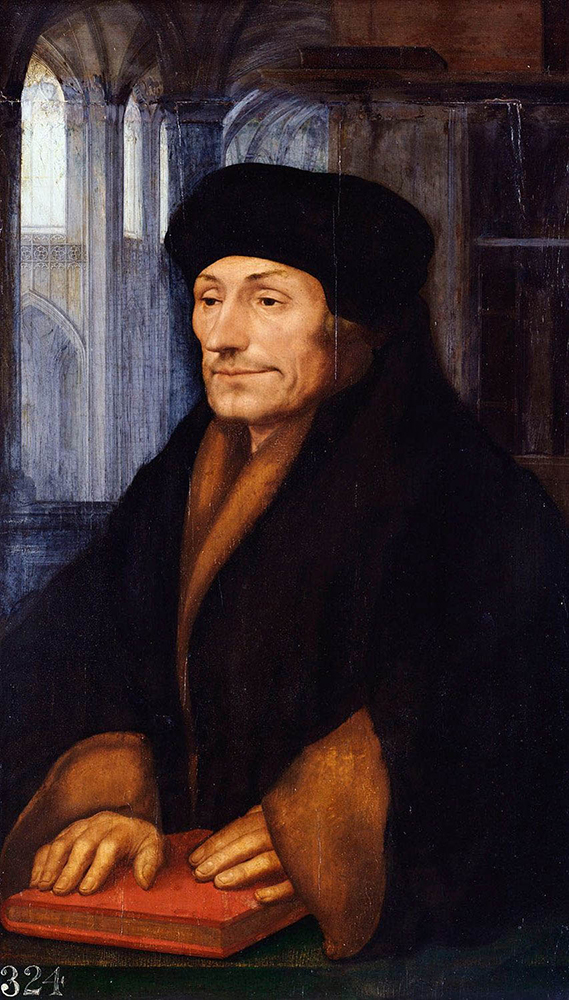 Hans Holbein the Younger Portrait of Erasmus of Rotterdam. c.1523-40 oil painting reproduction